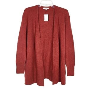 MADEWELL Cozy Walker cardigan sweater merino wool alpaca red NWT